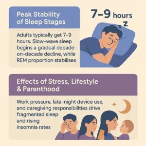 Infographic of a 26-65 years old Sleep Cycle