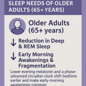 Infographic of a 65+ years old Sleep Cycle