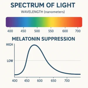 Graph of Light Suppressing Melatonin