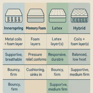 Infographic Breakdown of Different Mattress Types