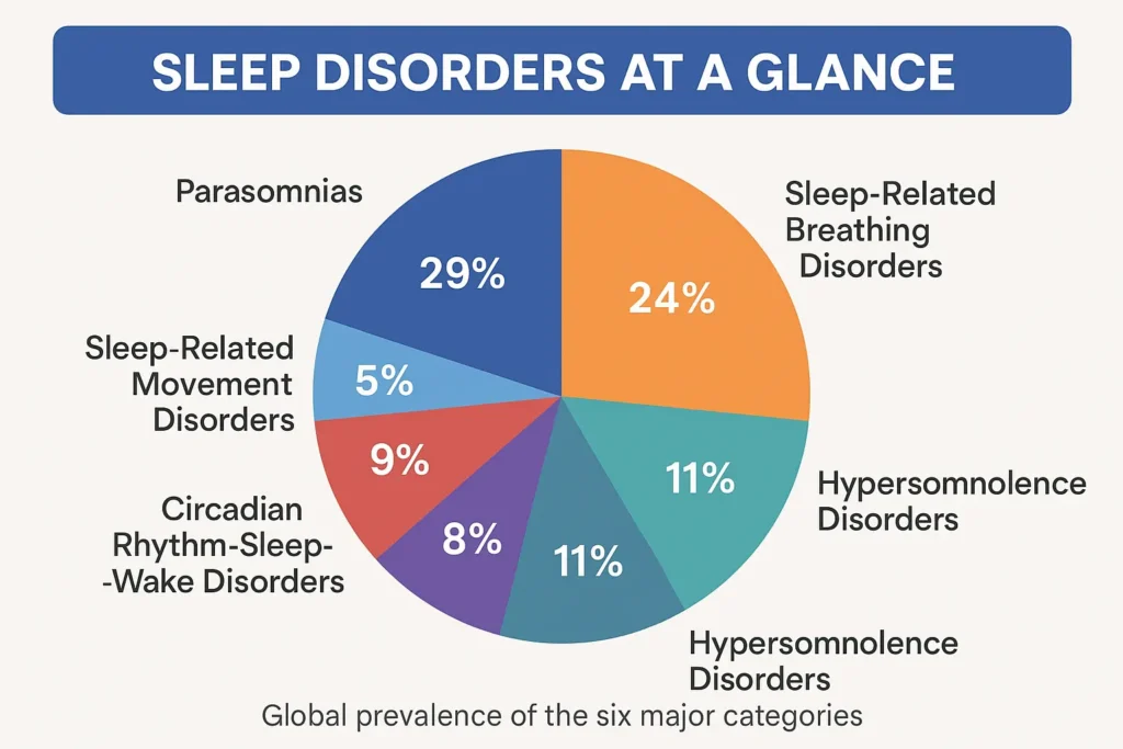Approximate Pie Chart of Worldwide Sleep Disorders